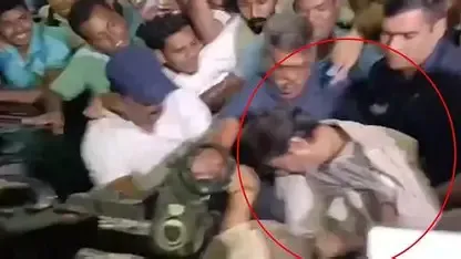 Fans Frenzy Turns Risky Jana Nayagan Vijay Stumbles at Chennai Airport